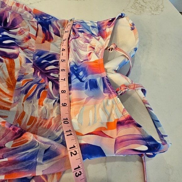 PROFILE by Gottex Size 8 MULTI Sanibel Printed-Overlay Pink One-Piece Swimsuit - Picture 8 of 14